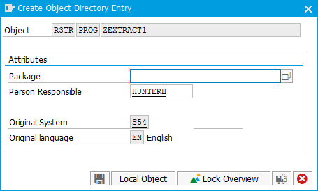 Create Object Directory Entry dialog.