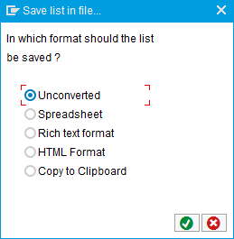 Save list in file... dialog.