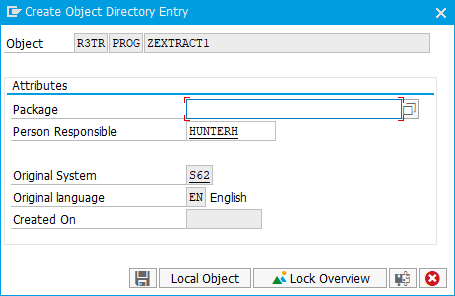 Create Object Directory Entry dialog.